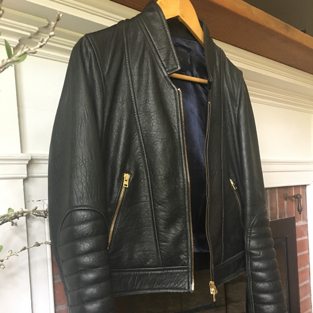 J Crew Collection Leather Jacket